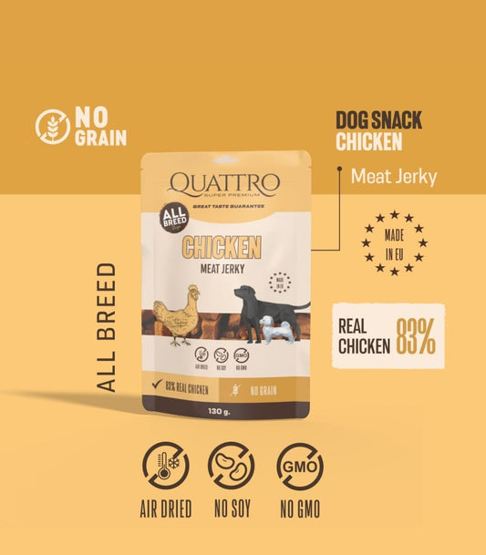 JERKY -  CHICKEN PROTEIN Papildomas pašaras suaugusiems šunims x 8