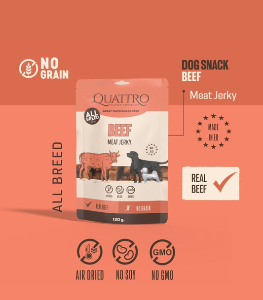 JERKY - BEEF FILLETS Papildomas pašaras suaugusiems šunims x 8