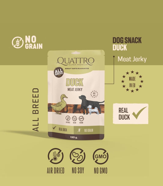 JERKY -  DUCK PROTEIN Papildomas pašaras suaugusiems šunims x 8