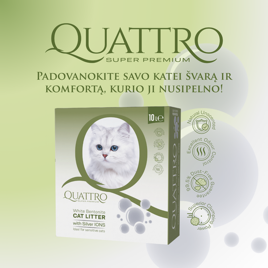 Baltojo bentonito kraikas su sidabro jonais, 10 L