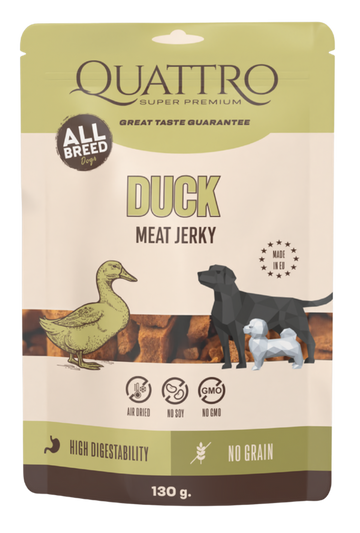 JERKY -  DUCK PROTEIN Papildomas pašaras suaugusiems šunims