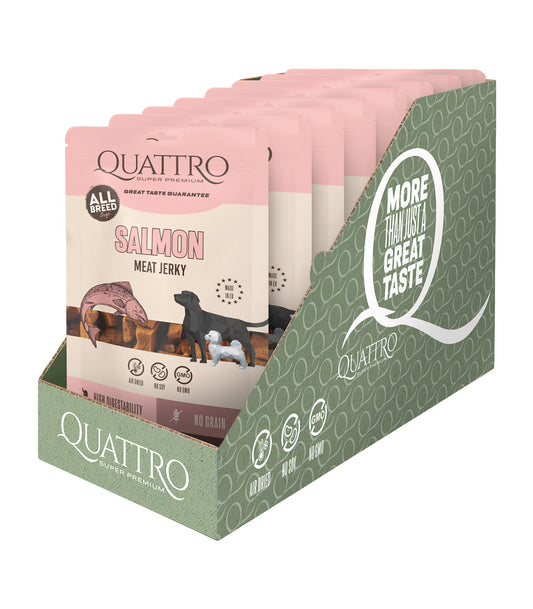 JERKY - SALMON PROTEIN Papildomas pašaras suaugusiems šunims x 8